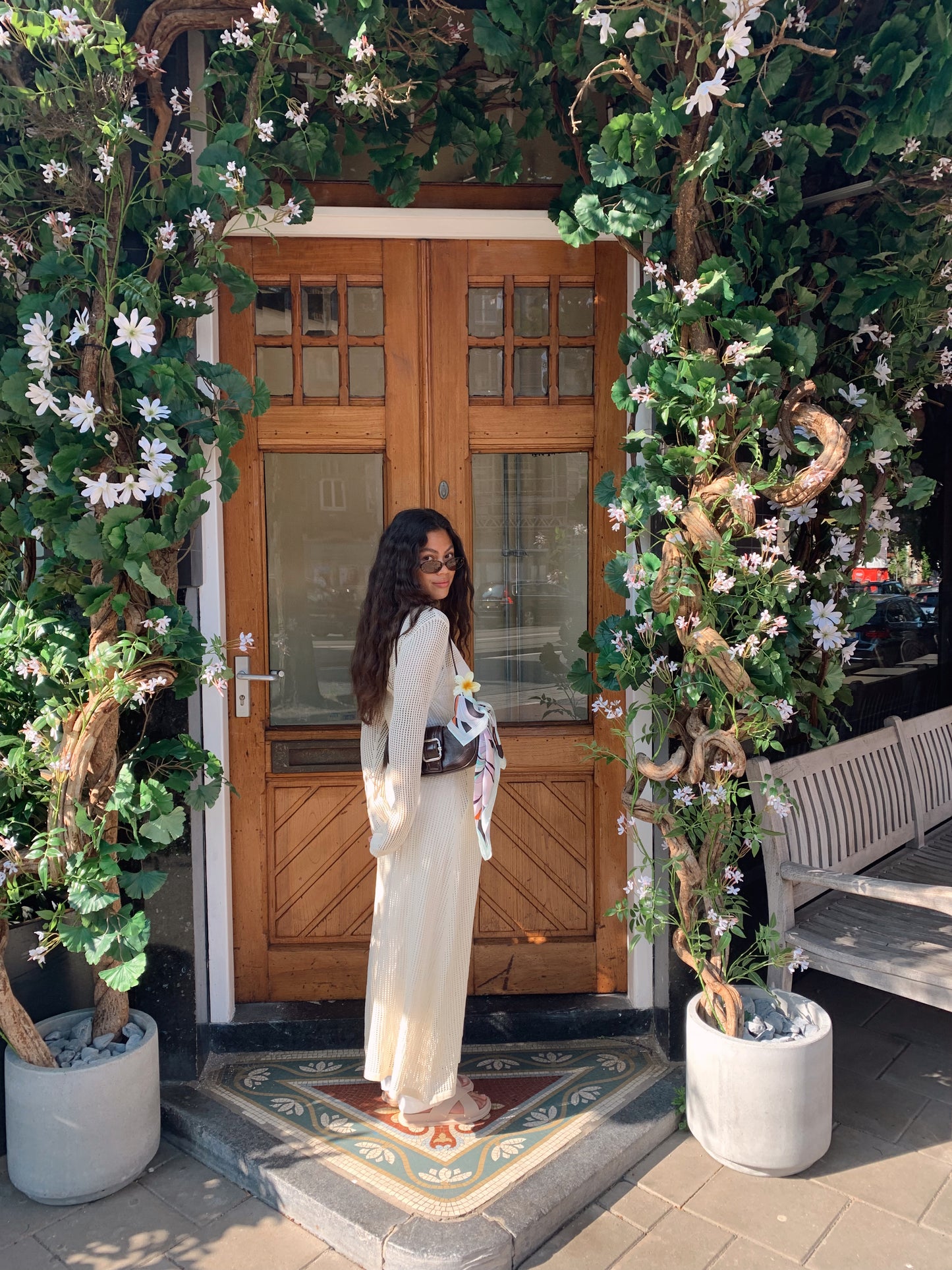 JUNO - White Crochet Maxi Dress