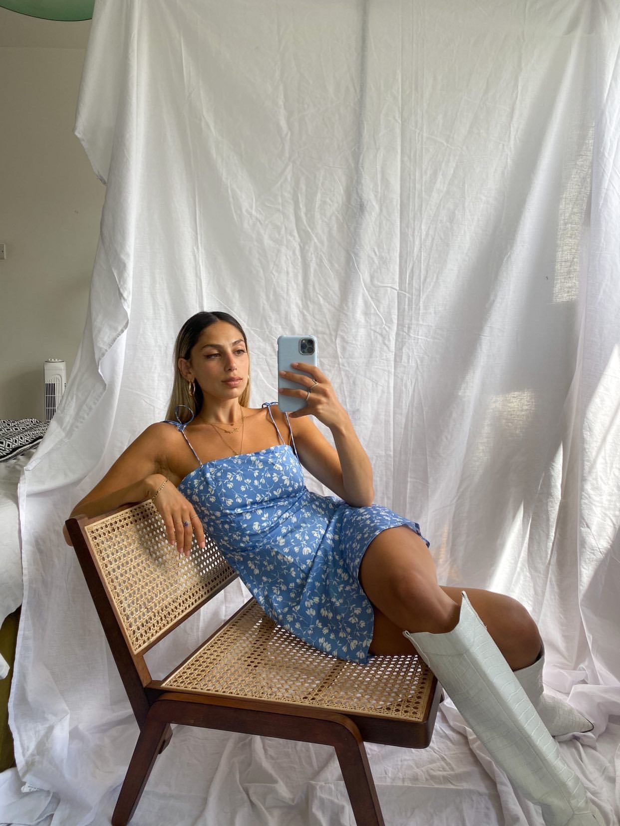 SKY - Floral Fever Dress in Blue