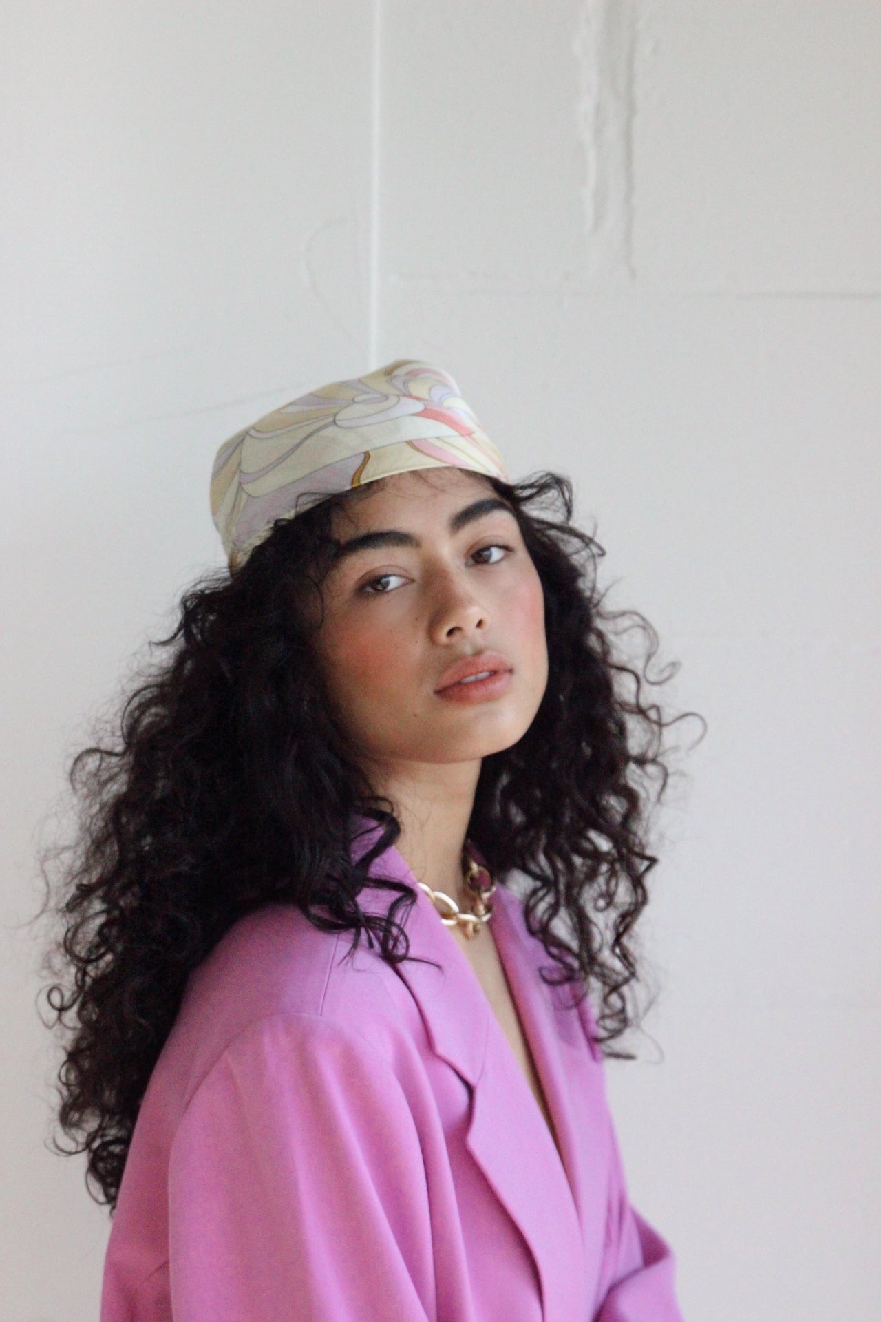 MIMI – Colour Block Silk Hair Scarf