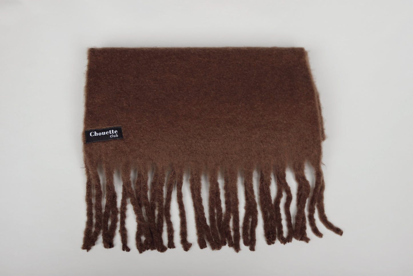 FRIDA – Brown Soft Braided Tassle Scarf