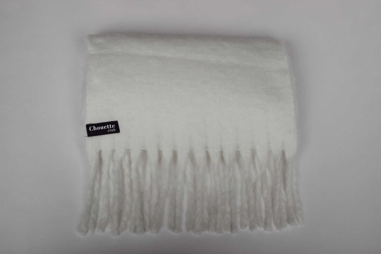 FRIDA – Off White Soft Braided Tassle Scarf