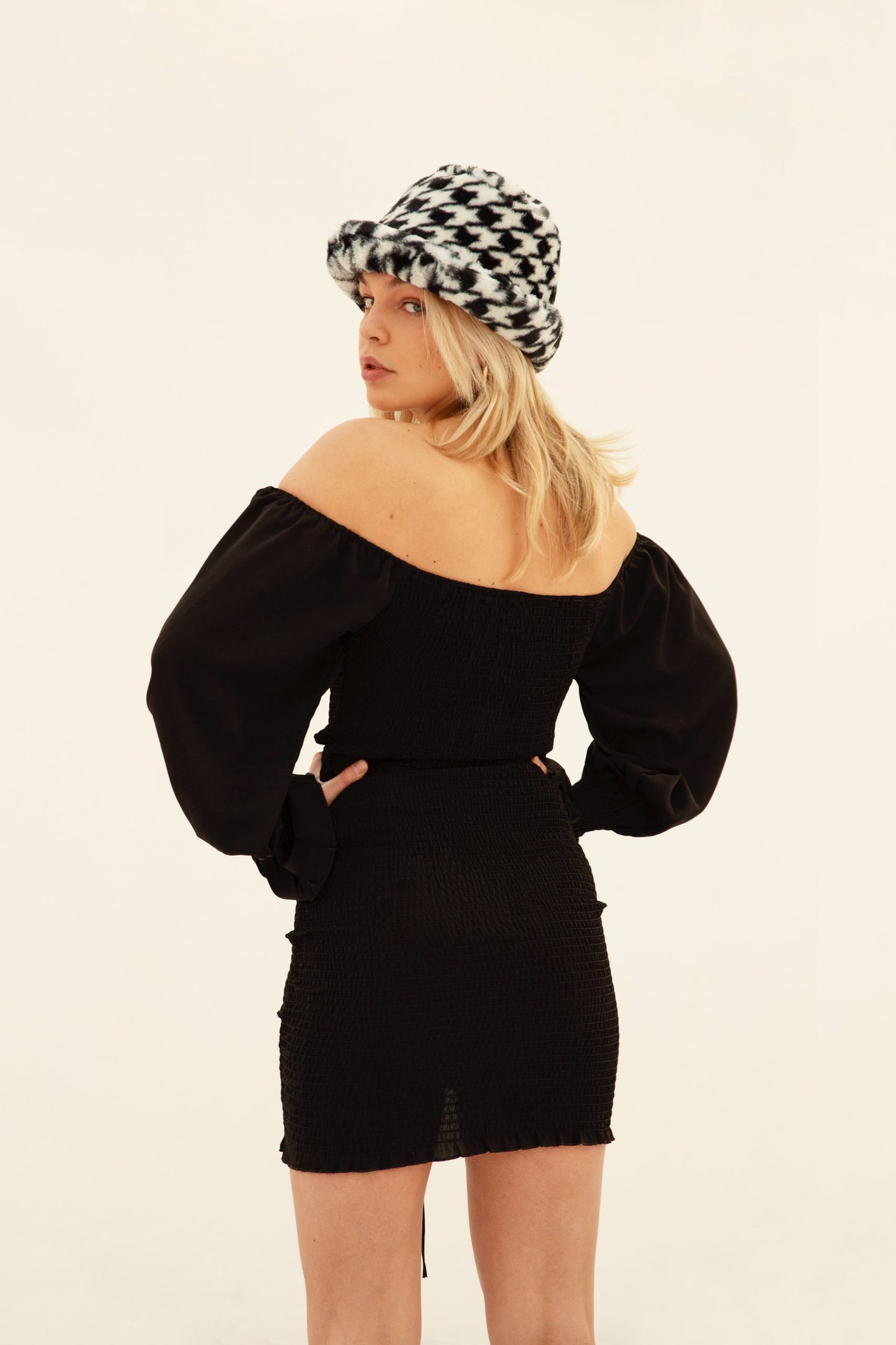 FLORE – Black Mesh Dress