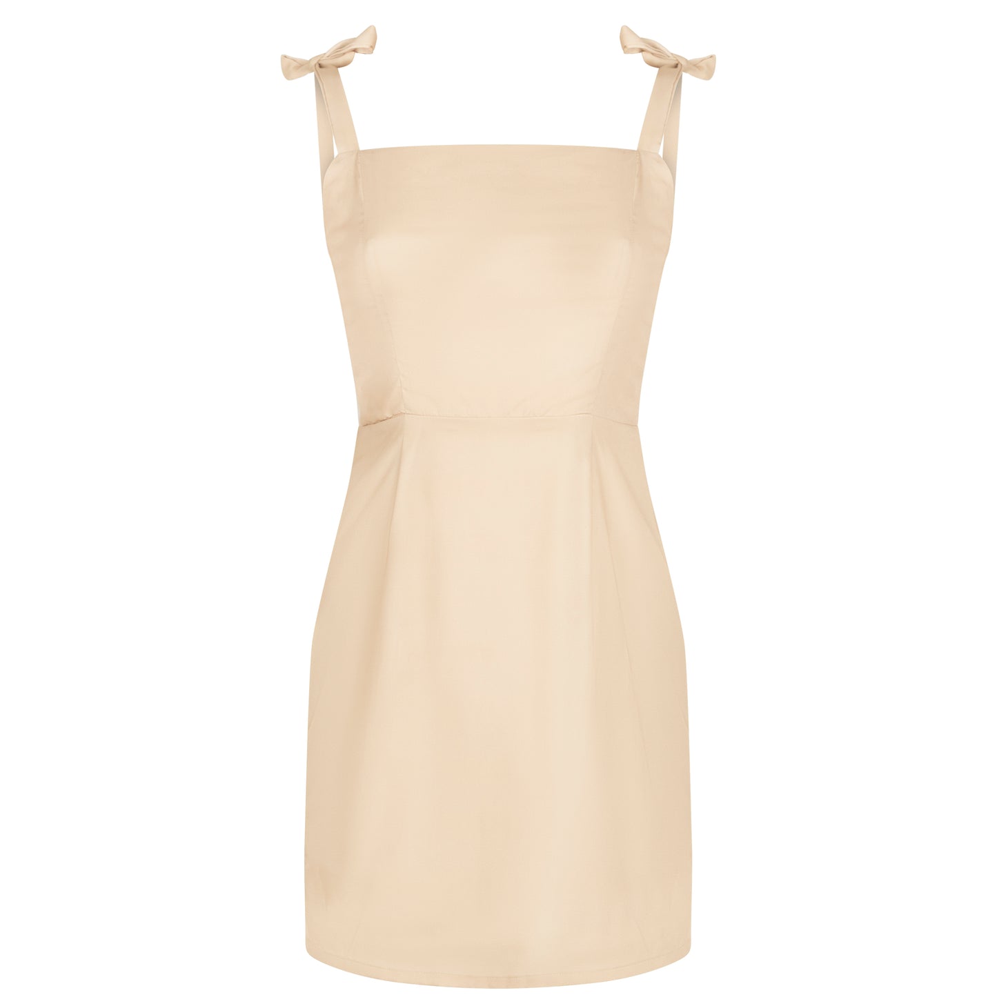 Tie Up Dress in Beige