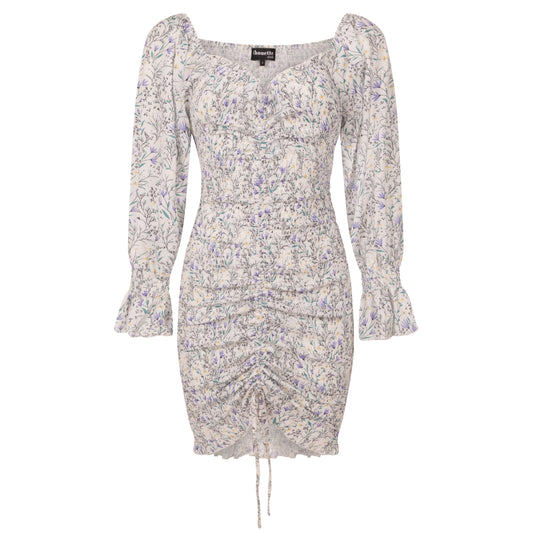 FLORE – White Printed Mesh Dress