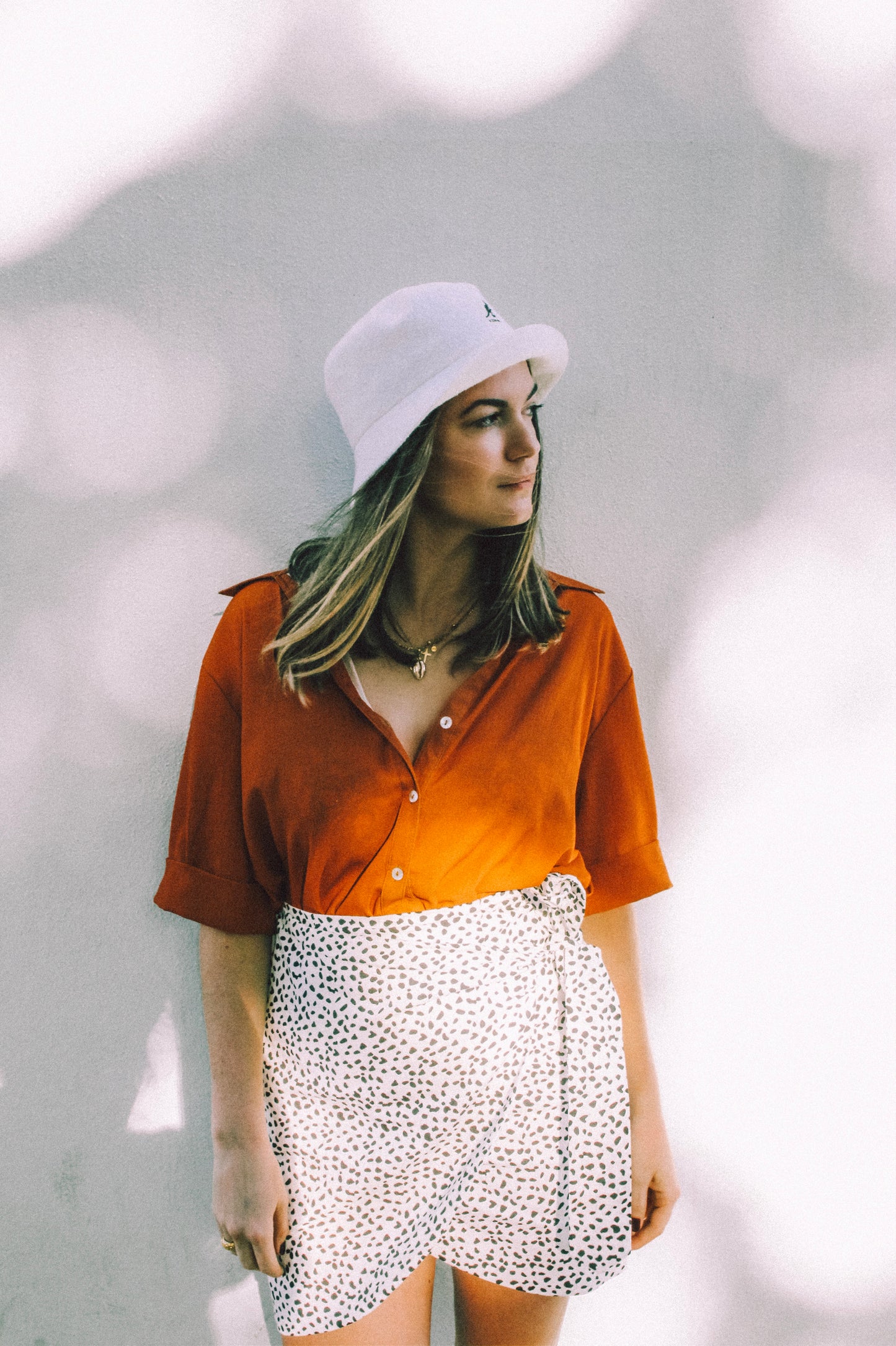 Fraîche Wrapped Up Dotted Skirt