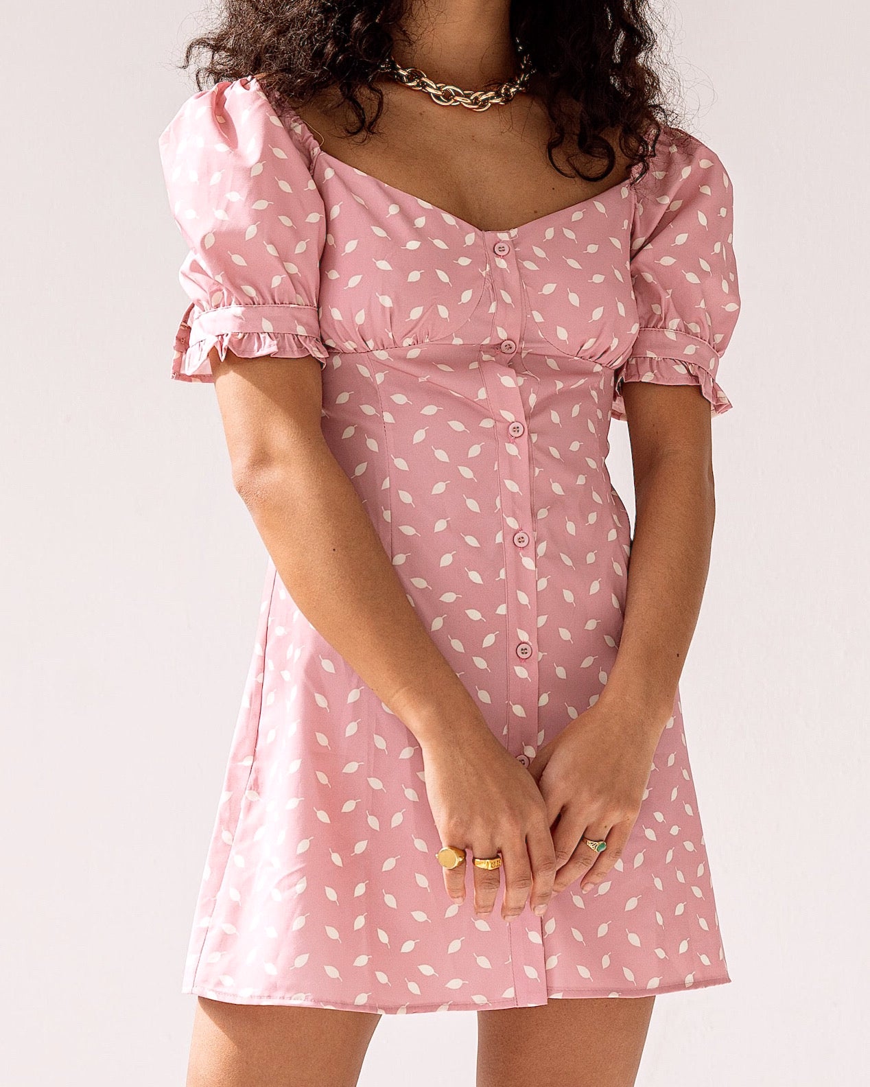 CHERIE PINK FEATHER DRESS