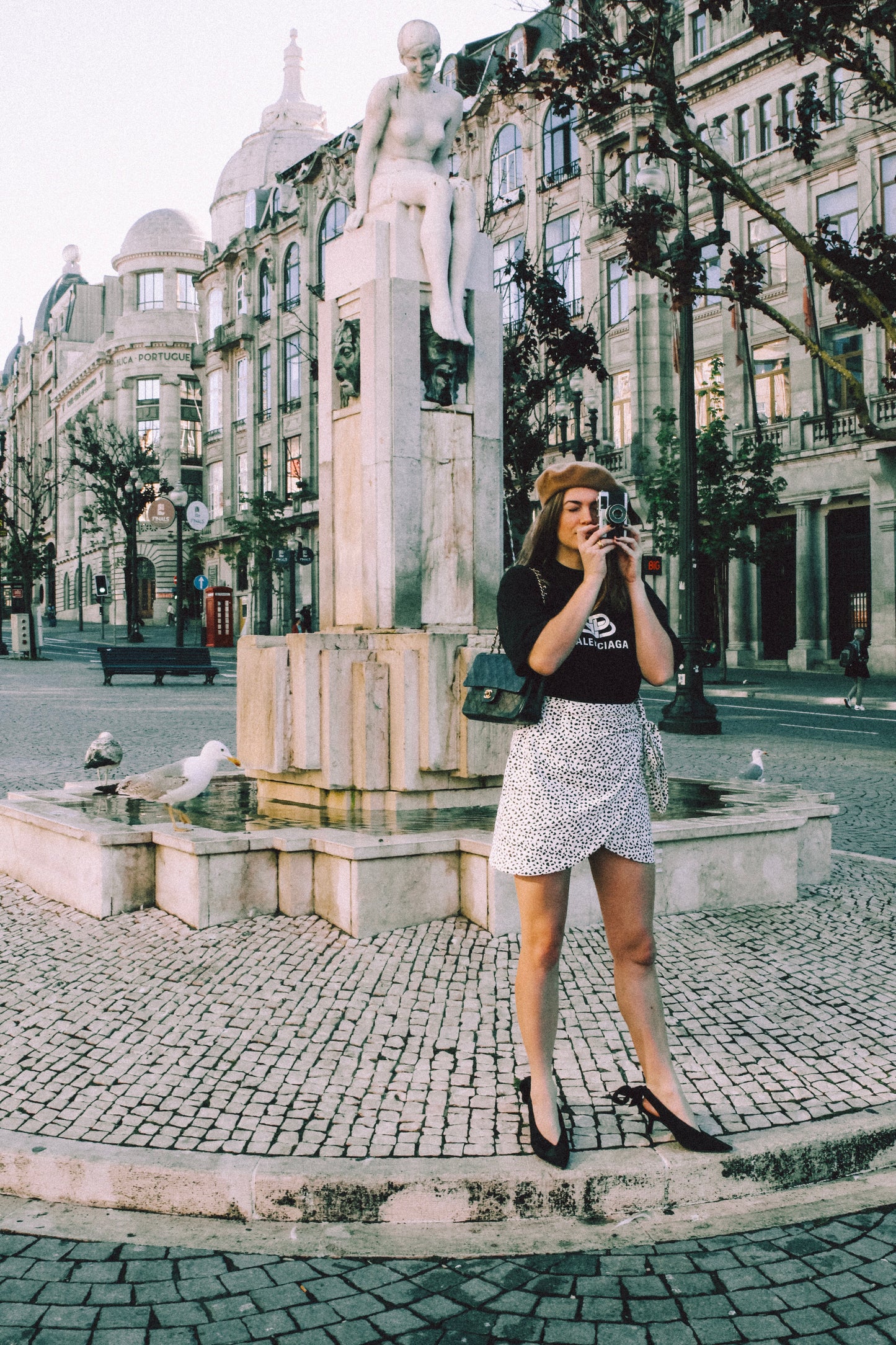 Fraîche Wrapped Up Dotted Skirt