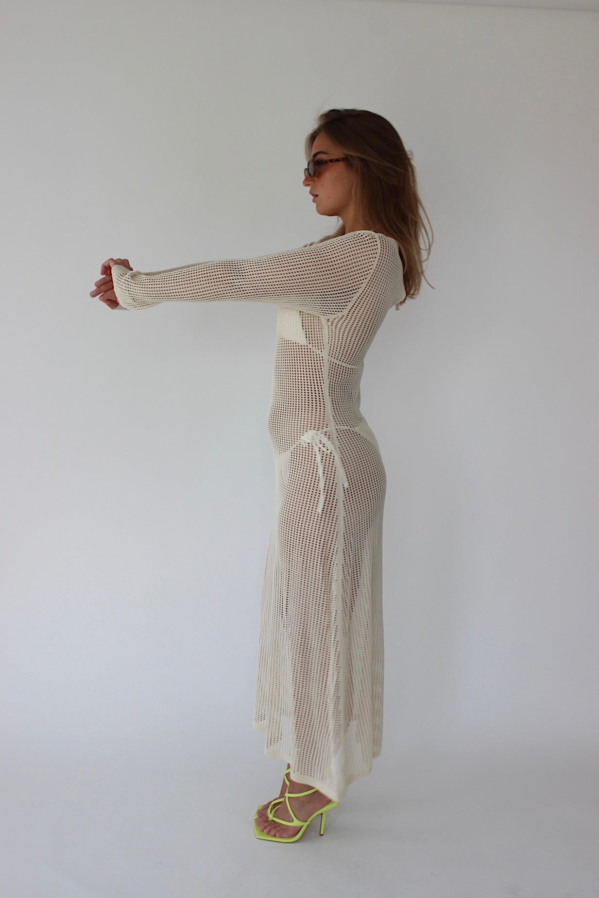 JUNO - White Crochet Maxi Dress chouette club JUNO - White Crochet Maxi Dress chouette club