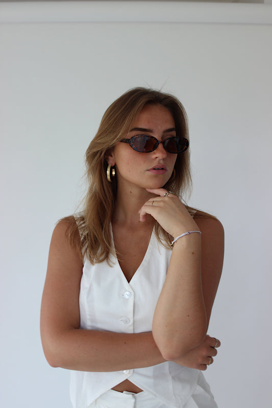 LEON – Brown Vintage Oval Sunglasses