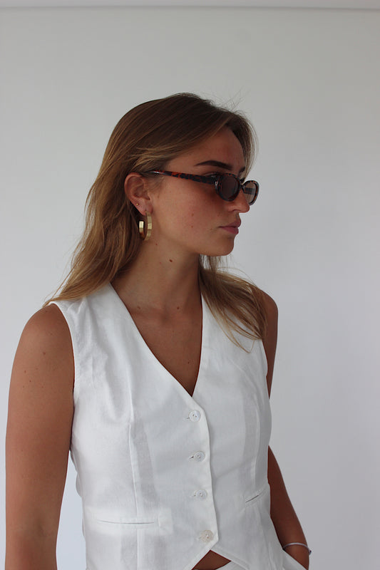 LEON – Brown Vintage Oval Sunglasses