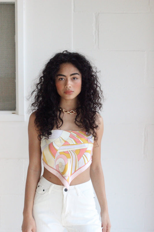 MIMI – Colour Block Silk Hair Scarf