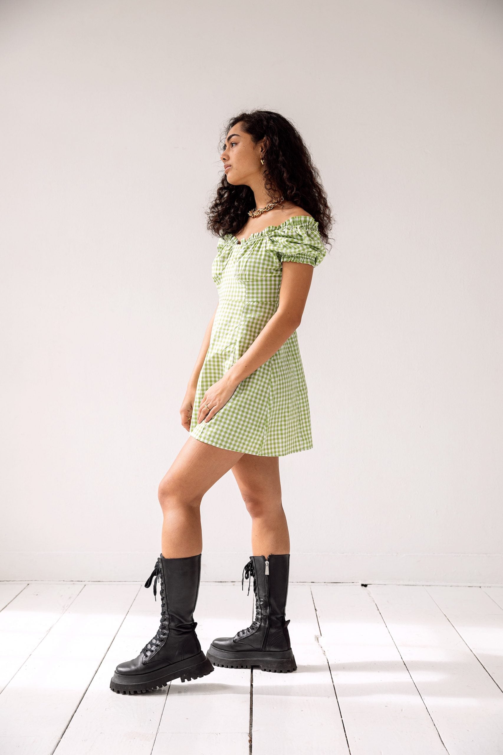 ROXY - Green Check Dress ROXY - Green Check Dress