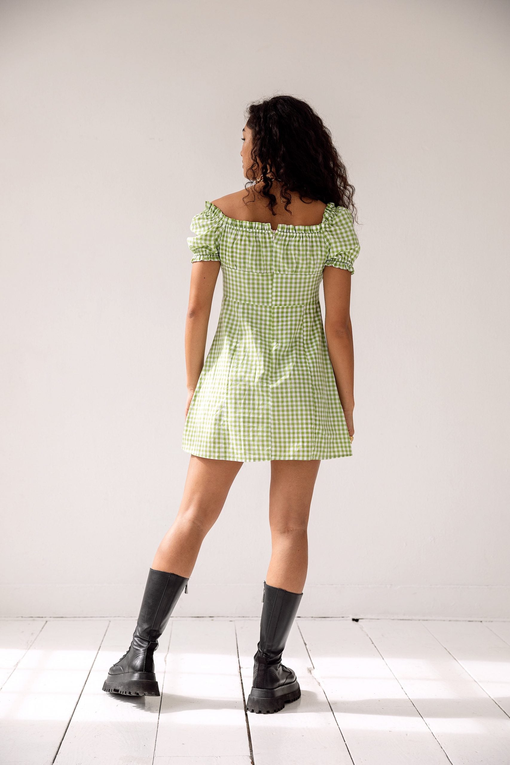 ROXY - Green Check Dress chouette club ROXY - Green Check Dress chouette club